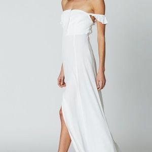 Flynn Skye Bardot Maxi Dress - M White